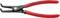 'Pince à circlips Knipex rouge, modèle 49 41 A31, pour diamètres 40-100 mm, fabriquée en Allemagne.'