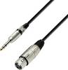 Câble de micro Adam Hall K3BFV0100 [1x XLR femelle - 1x Jack mâle 6.35 mm] 1.00 m noir