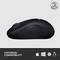 Souris d'ordinateur noire vue de côté, universellement compatible avec Windows, macOS et autres systèmes, selon les symboles d'illustration.