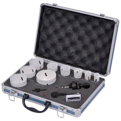 Ensemble de scie perforante Makita dans un coffret ouvert.