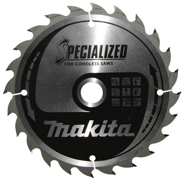 Makita SPECIALIZED B-32904 Lame de scie circulaire au carbure 165 x 20 x 1 mm Nombre de dents: 24 1 pc(s)