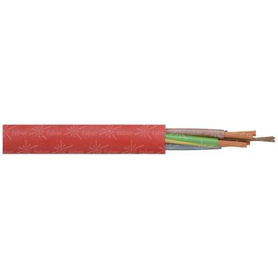 Faber Kabel 030711 Fil de câblage SiHF-J 5 x 1.5 mm² rouge Marchandise vendue au mètre
