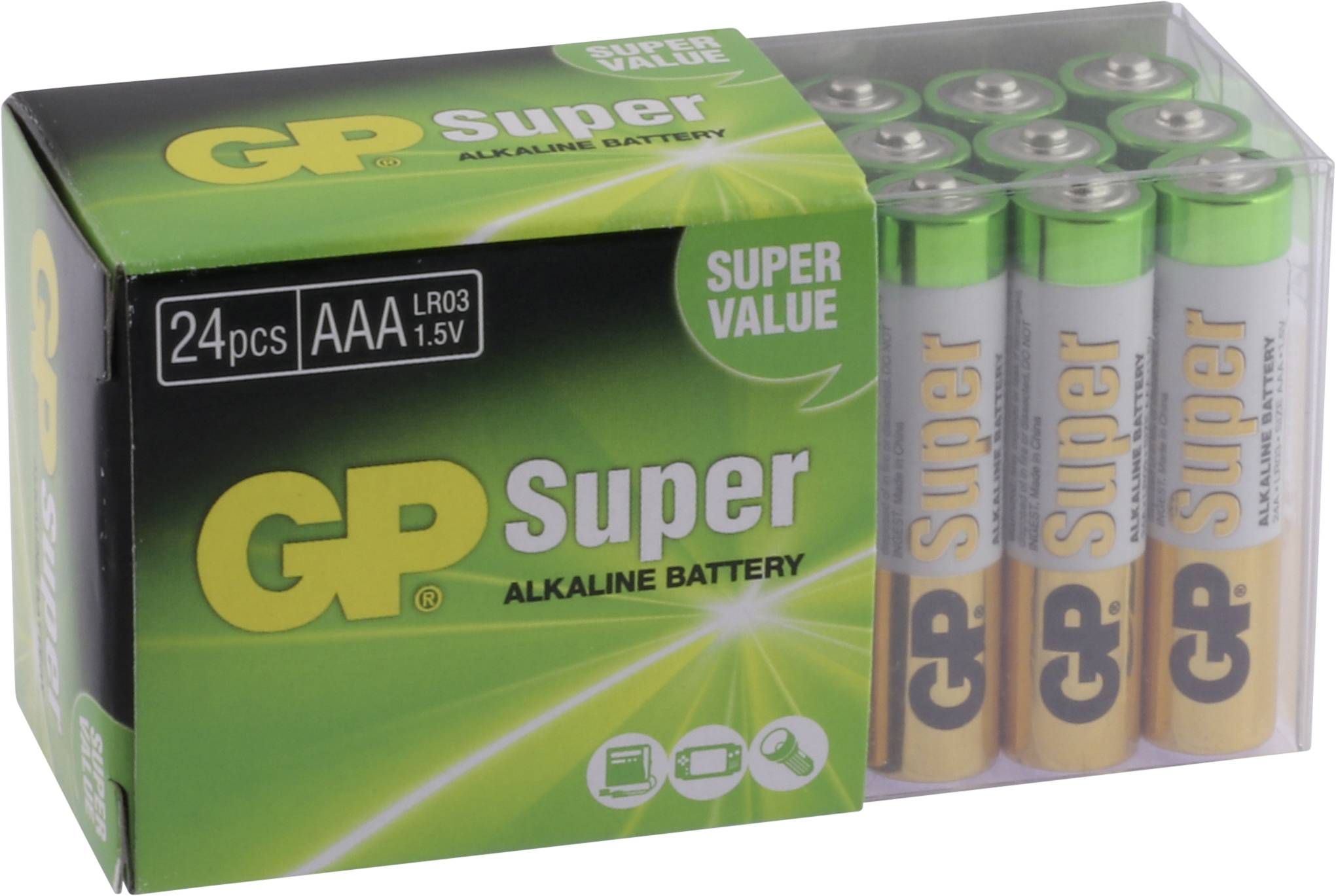 Pile LR3 (AAA) alcaline(s) GP Batteries Super 1.5 V 24 pc(s) Conrad.fr
