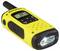 Radio bidirectionnel portatif Motorola jaune avec antenne et lampe de poche éclairée sur le devant