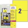 Etiquette plastique Avery-Zweckform L6130-20 210 x 148 mm film de polyester jaune 40 pc(s) fixation permanente