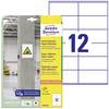 Etiquette ultra-adhésives Avery-Zweckform L7875-20 105 x 48 mm papier blanc 240 pc(s) fixation permanente , fixation forte
