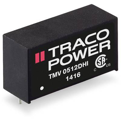   TracoPower  TMV 1215SHI  Convertisseur CC/CC pour circuits imprimés  12 V/DC  15 V/DC  66 mA  1 W  Nbr. de sorties: 1 