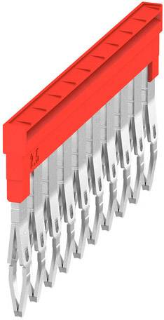 Un connecteur rouge avec plusieurs broches argentées. Le dessus porte la mention '2.5'. Utilisé pour la connexion électrique de composants.