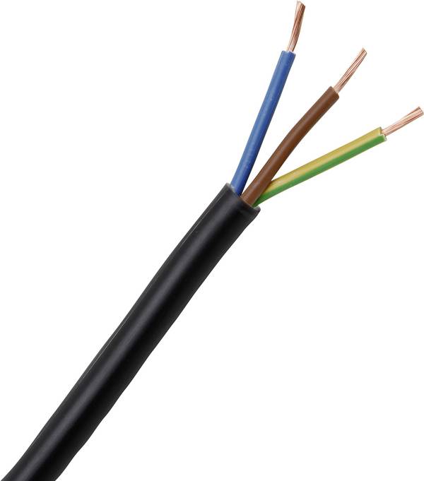Kopp 152310848 Câble gainé H03VV-F 3 x 0.75 mm² noir 10 m
