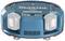Un aspirateur robot automatique bleu de la marque Makita avec deux batteries visibles, étiquetées '18V'.