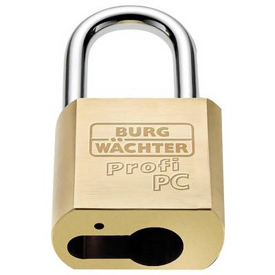 Un cadenas doré portant l'inscription 'BURG WÄCHTER Profi PC'.