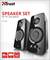 Ensemble d'enceintes 'Trust Speaker Set' pour PC et ordinateur portable, modèle 'Tytan', noir avec réglage du volume ; 36W de puissance de crête, alimentation USB, prise casque.