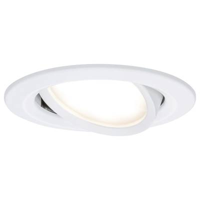 Plafonnier blanc encastré, avec spot LED orientable. Éclairage économe en énergie pour espaces modernes.
