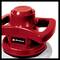 Un appareil de polissage rouge de la marque 'Einhell'. Il dispose de poignées ergonomiques et est conçu pour le polissage de surfaces.
