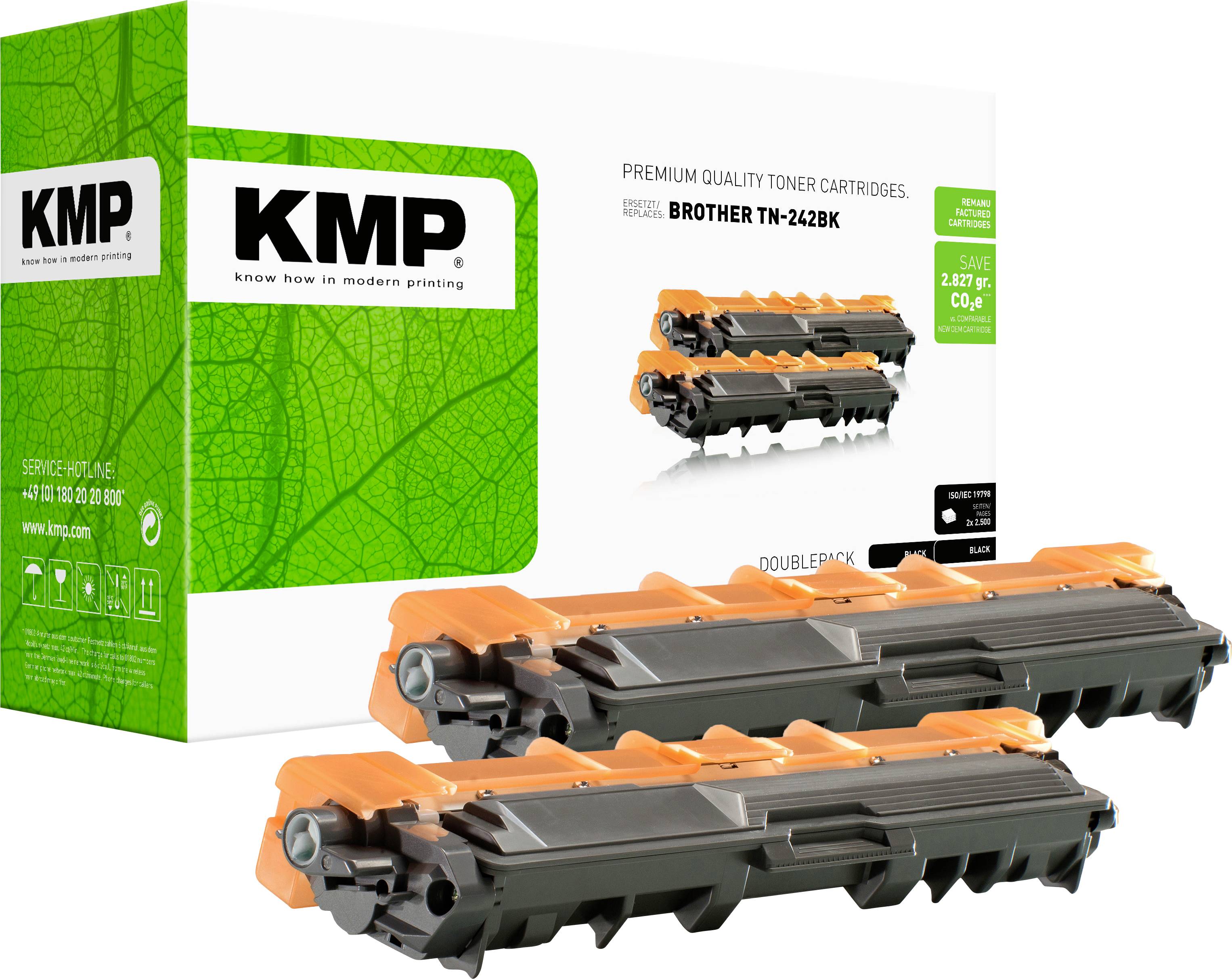 KMP Cassette de toner remplace Brother TN-242BK, TN242BK compatible noir 5000 pages B-T57D