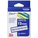 Etiquette Brother TZe, TZ TZe-MQ531 plastique Couleur de ruban: bleu pastel Couleur de police:noir 12 mm 4 m