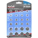 HyCell Jeu de piles bouton 2 x AG 1, AG 3, AG 4, AG 5, AG 8, AG 10, AG 12, AG 13, ainsi que 2 x CR 1620, CR 2016, CR 202