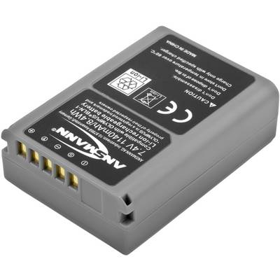 Batterie lithium-ion avec marquage CE. Les marquages indiquent les symboles de recyclage et de sécurité. Tension : 7,4V, Capacité : 1800mAh.