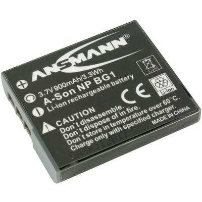 Ansmann A-Son NP BG1 Batterie pour appareil photo Remplace l'accu d'origine NP-BG1 3.7 V 900 mAh