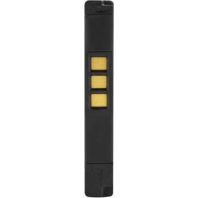 Une clé USB noire avec trois indicateurs jaunes lumineux sur le côté.
