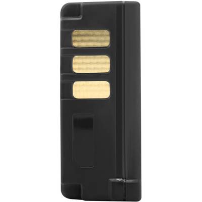 Clé USB noire avec trois contacts dorés, alignés verticalement.