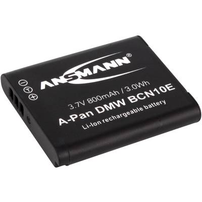 Ansmann A-Pan DMW BCN 10E Batterie pour appareil photo Remplace l'accu d'origine DMW-BCN10E, DMW-BCN10 3.7 V 800 mAh