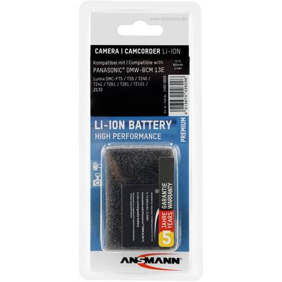 Batterie Li-Ion pour caméra/caméscope, compatible avec certains modèles Panasonic. L'emballage présente les détails et une garantie de 5 ans.