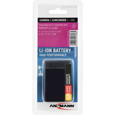 Batterie Li-Ion compatible avec les appareils photo Pentax. Points forts : haute performance, garantie de 5 ans.