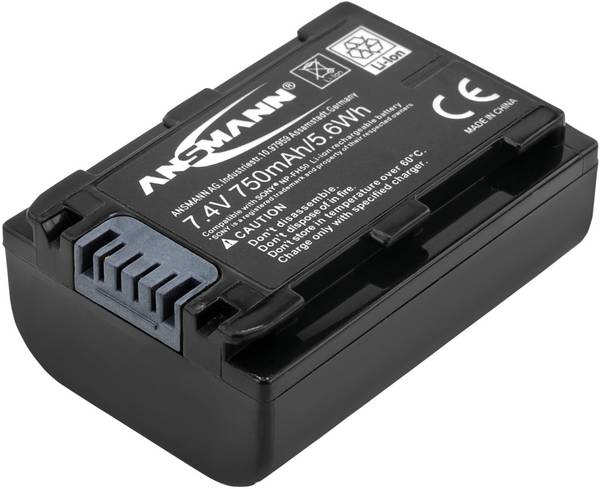 Ansmann A-Son NP FH 50 Batterie pour appareil photo Remplace l'accu d'origine NP-FH50 7.4 V 750 mAh