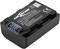 Batterie lithium-ion noire Ansmann, 7,4V, 750mAh, 5,6Wh, avec avertissements et marquage CE, contacts de connexion latéraux.