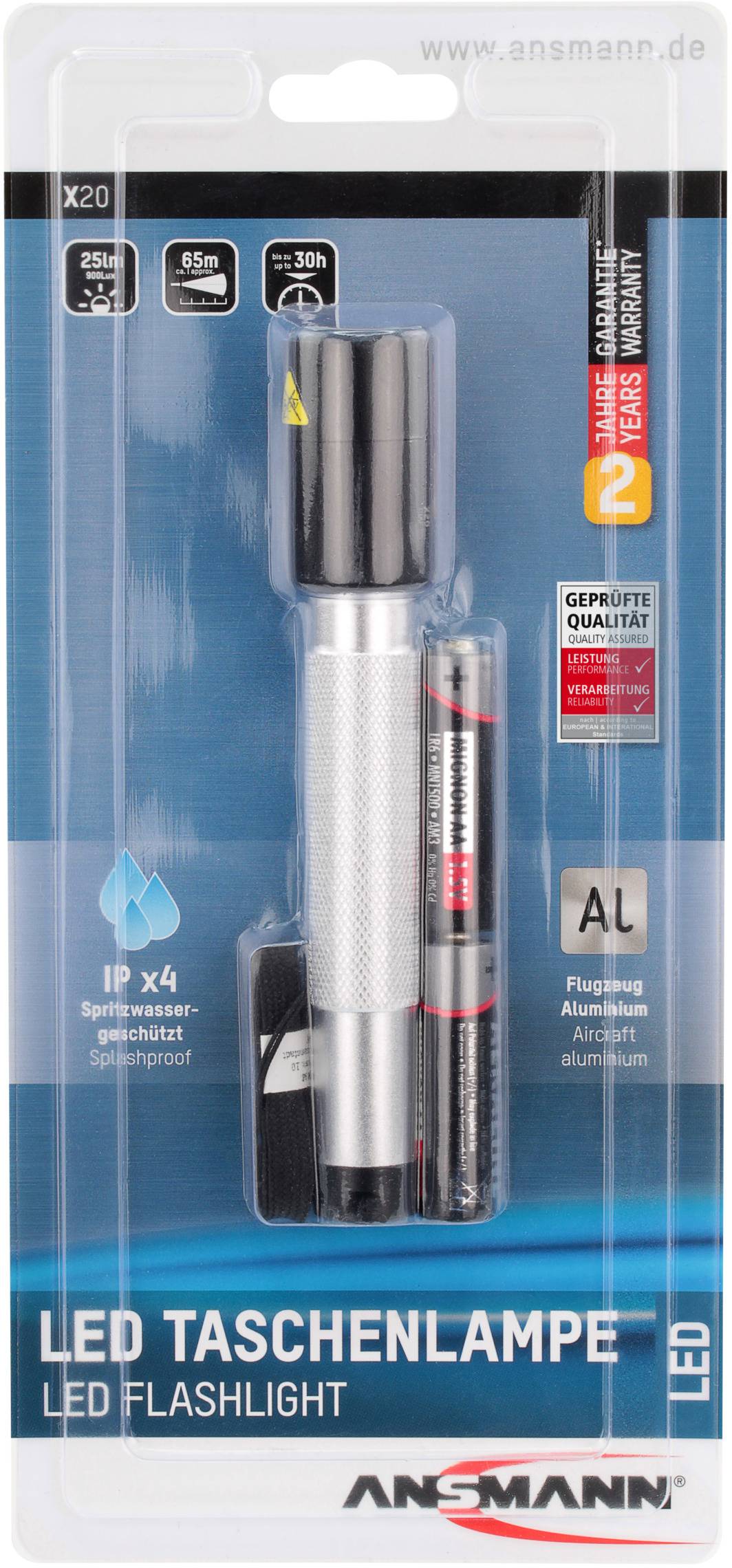 Lampe de poche Ansmann X20 LED avec dragonne à pile(s) 25 lm 30 h 110 g-4