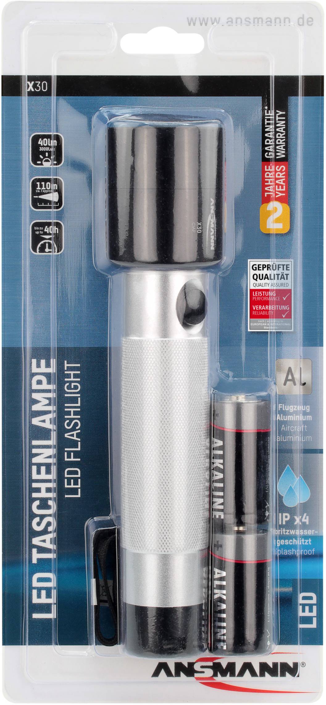 Lampe de poche Ansmann IR X30 LED avec dragonne à pile(s) 40 lm 40 h 363 g-4