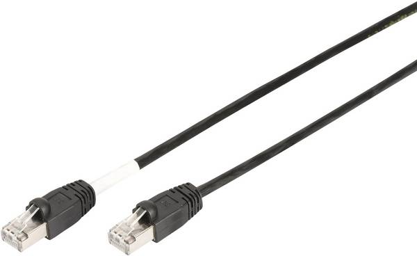 Digitus DK-1644-030/BL-OD RJ45 Câble réseau, câble patch CAT 6 S/FTP 3.00 m noir résistant aux UV, torsadé par paire 1 pc(s)