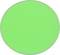 Un cercle rond vert vif sur fond blanc.