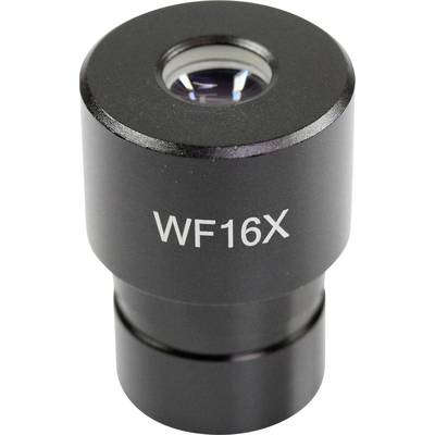 Un oculaire de microscope portant l'inscription « WF16X », utilisé pour grossir des objets dans un microscope.