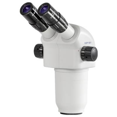 Un tube binoculaire de microscope avec deux oculaires et des molettes de réglage, modèle 'OZP 551', destiné au grossissement et à l'observation d'échantillons.