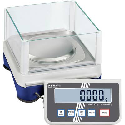 Balance de précision électronique avec affichage numérique, indiquant '0,000 g' et ayant une capacité maximale de 350 g.
