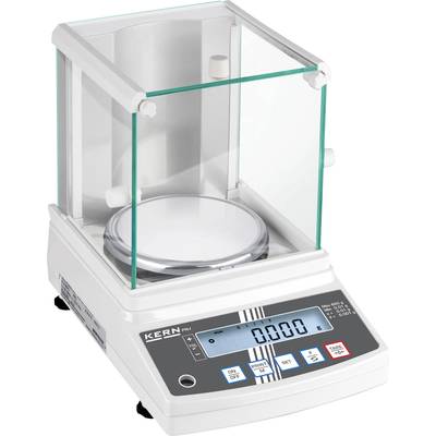 Une balance de laboratoire électronique avec protection en verre, affichage numérique et touches de commande, adaptée pour un pesage précis.