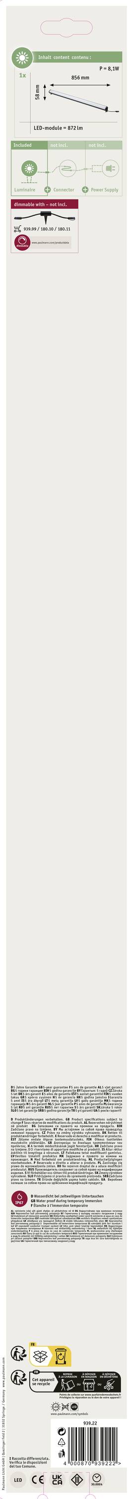 Verso de l'emballage d'une poudre contre la grippe estivale. Liste des ingrédients, dosage et instructions d'utilisation.