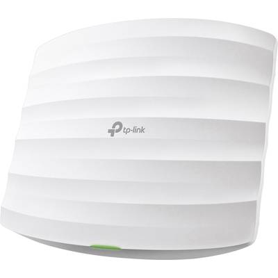 Point d'accès Wi-Fi blanc TP-Link à surface incurvée avec un voyant lumineux vert en bas.