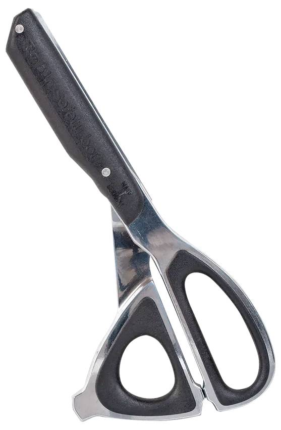 Ciseaux médicaux avec poignées noires conçus pour une coupe sécurisée.