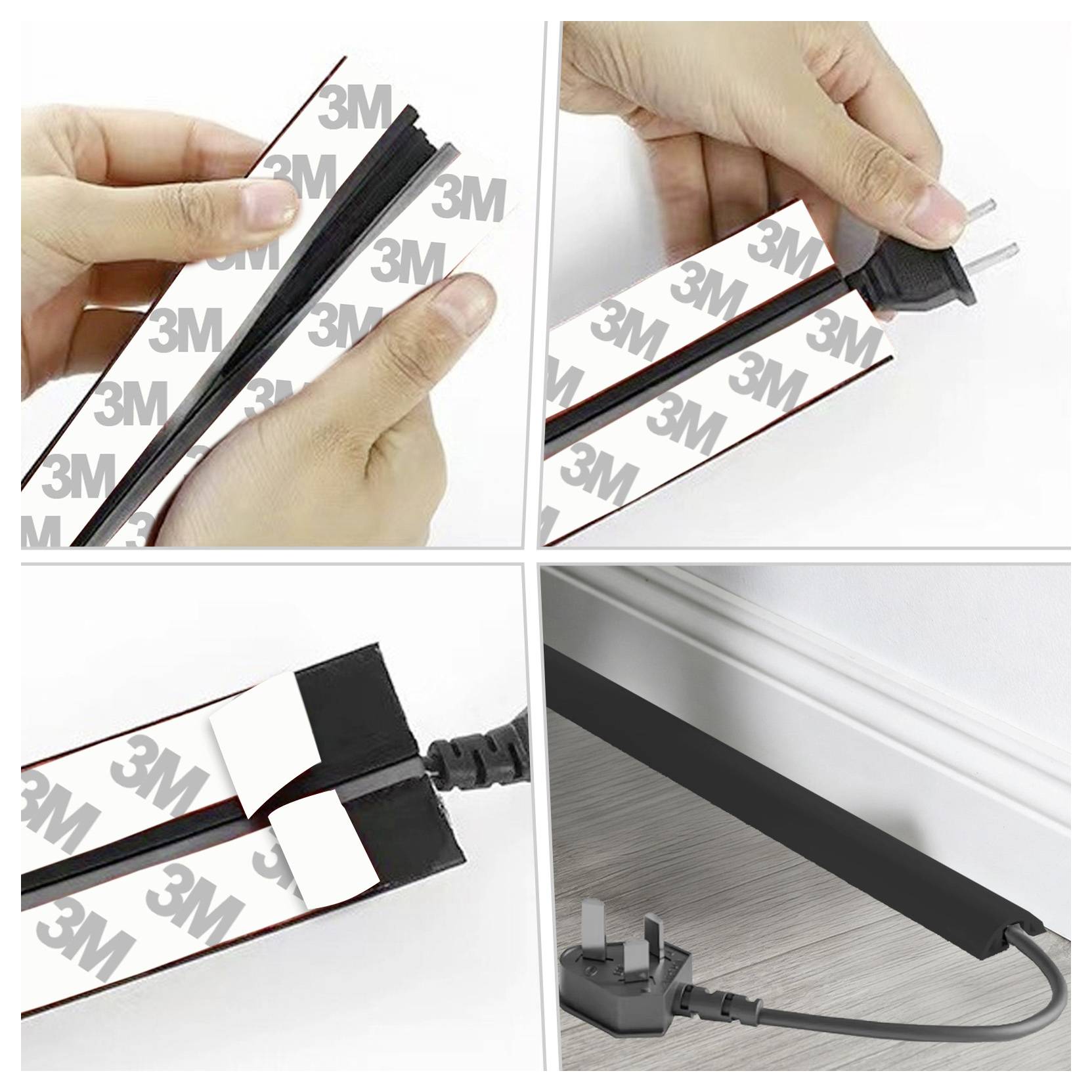 Protège-câbles TRU COMPONENTS 1565440 PVC blanc Nombre de canaux: 1 1800 mm Contenu: 1.8 m-1