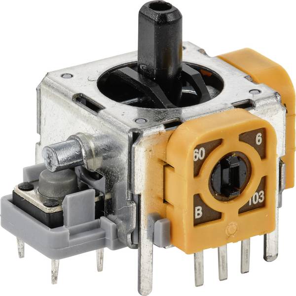 Joystick TRU COMPONENTS 98002C3 425624 12 V/DC levier plastique pin à souder 1 pc(s)