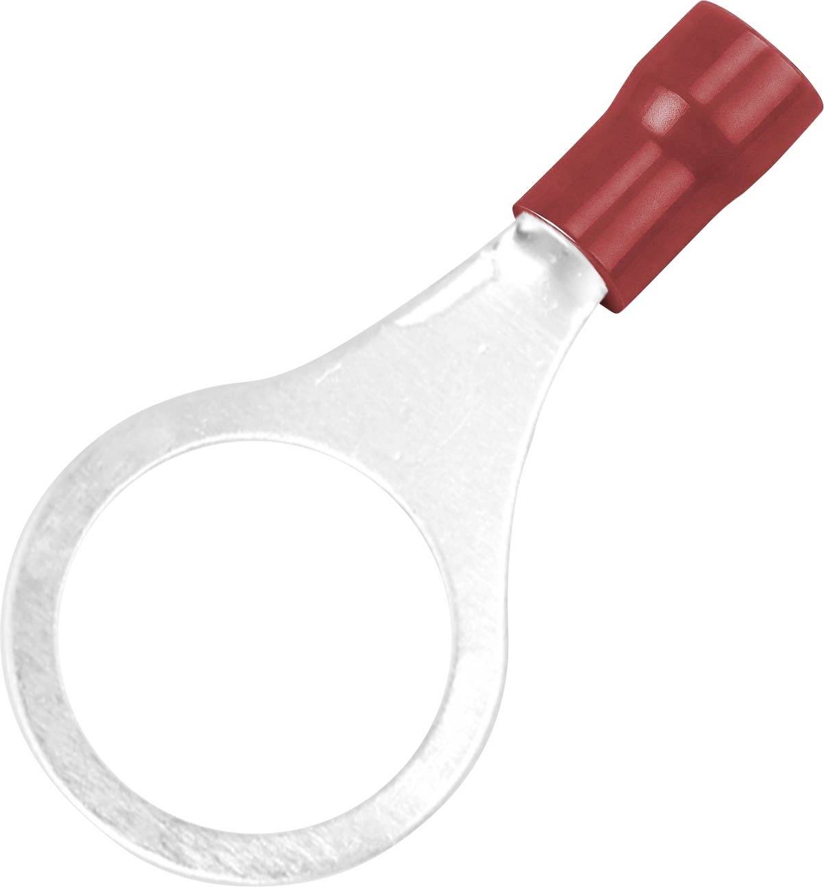 TRU COMPONENTS 738167 Cosse à oeillet Section max.=1.50 mm² Ø du trou=10.5 mm partiellement isolé rouge 100 pc(s)