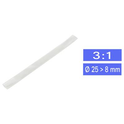 TRU COMPONENTS 1570602 Gaine thermorétractable sans colle transparent(e) 25 mm 8 mm Taux de retreint:3:1 Marchandise ven-0