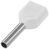Embout double d'extrémité de câble TRU COMPONENTS TE050-08WT 0.5 mm² x 8 mm partiellement isolé blanc 100 pc(s)