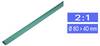 TRU COMPONENTS 1225429 Gaine thermorétractable sans colle vert 80 mm 40 mm Taux de retreint:2:1 Marchandise vendue au mètre