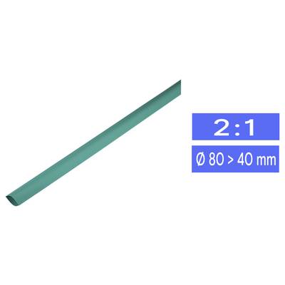 TRU COMPONENTS 1225429 Gaine thermorétractable sans colle vert 80 mm 40 mm Taux de retreint:2:1 Marchandise vendue au mè-0