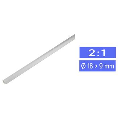 TRU COMPONENTS 1225498 Gaine thermorétractable sans colle blanc 19 mm 9 mm Taux de retreint:2:1 Marchandise vendue au mè-0