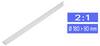 TRU COMPONENTS 1225509 Gaine thermorétractable sans colle blanc 180 mm 90 mm Taux de retreint:2:1 Marchandise vendue au mètre